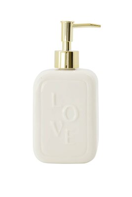 Zusss zeeppomp keramiek love wit goud