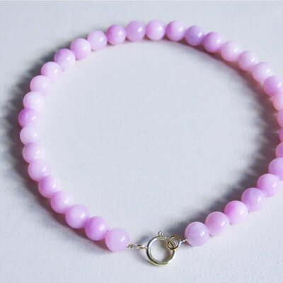 Bazou kralen ketting van natuursteen XL - lilac