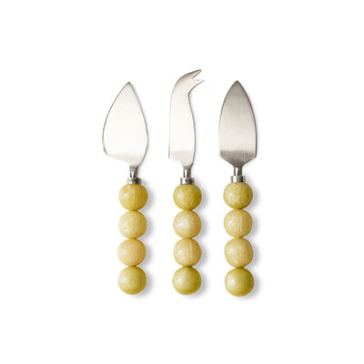 HKLIVING Cheese knives lemon, set of 3