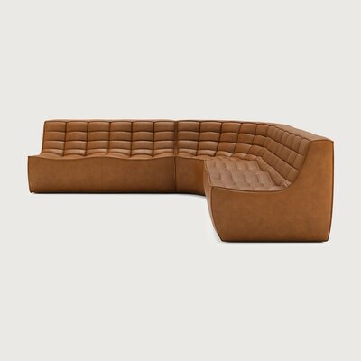 Ethnicraft N701 Modulaire Sofa Set Small Rechts Old Saddle