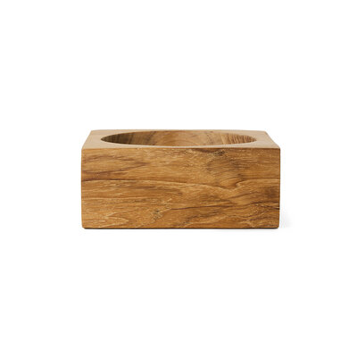 HKLIVING Teak cube bowl, Small