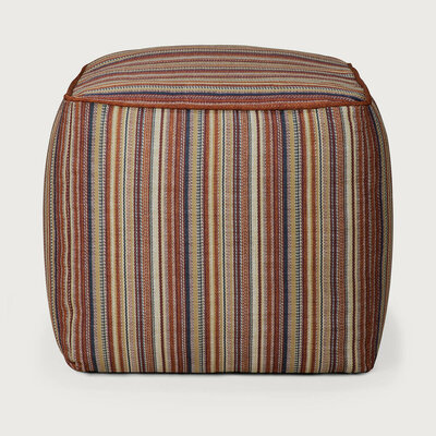 Ethnicraft Outdoor Zahara Poef Terra Stripe
