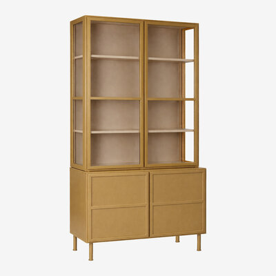New Routz vitrinekast Langley Mustard/Sand