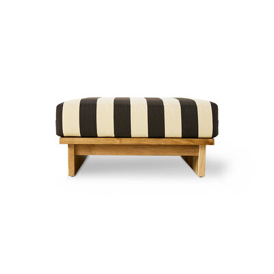 HKLIVING Outdoor Hocker Teak Stracciatella