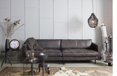 WOOOD Premium Rodeo classic 3 zits Bank Zwart