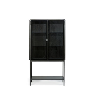 Ethnicraft Anders black storage cupboard 2 doors