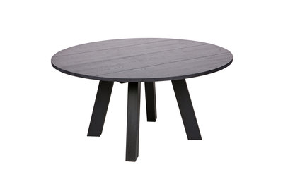 Woood Rhonda xl eetkamertafel ø150cm eiken blacknight