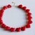 Bazou XL harten kralen ketting - rood