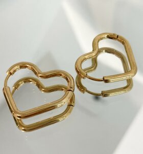 Baixa Jewelry Heart hoops