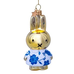 Vondels Ornament glas Nijntje-Miffy Delfts blauw jurkje