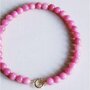 Bazou kralen ketting van natuursteen XL - fuchsia