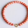 Bazou kralen ketting van natuursteen XL - orange
