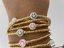 Joys Label golden Smiley elastisch armbandje handmade