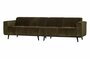 BePureHome Statement 4-zits Bank 280 cm Platte Brede Rib Warm Groen